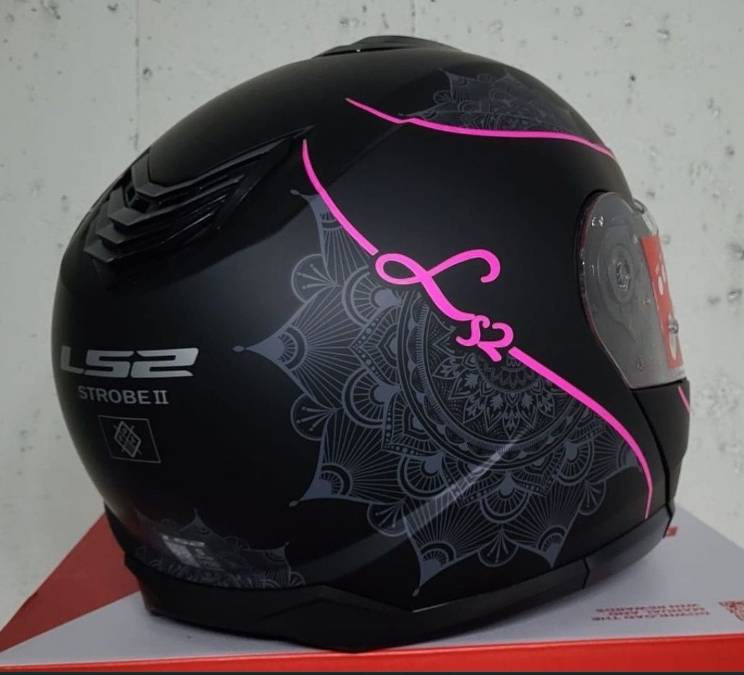 Capacete LS2 FF908 Strobe II Lux Black / Pink Matt ( NOVOS )