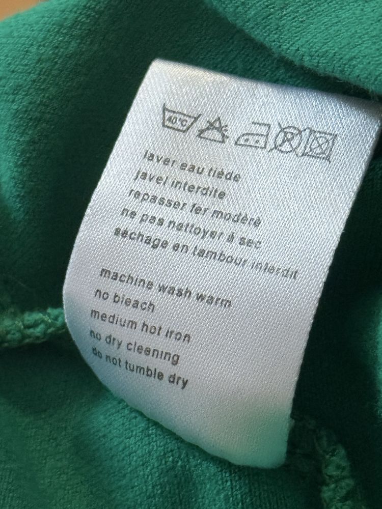 Koszulka Polo Lacoste XS damska zielona logowana vintage pocket