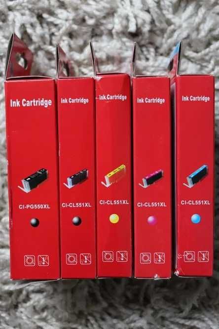 Tusze do drukarki 5 szt zgodny komplet XL CI-CL551XL CI-PG550XL