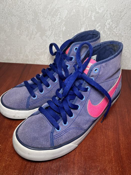 Кеди Nike сині з рожевим