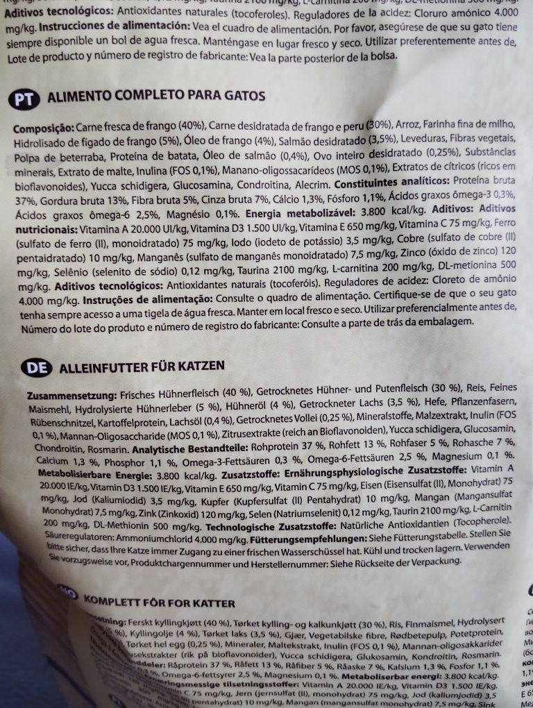 Ração gatos Natural greatness sensitive indoor 6kg