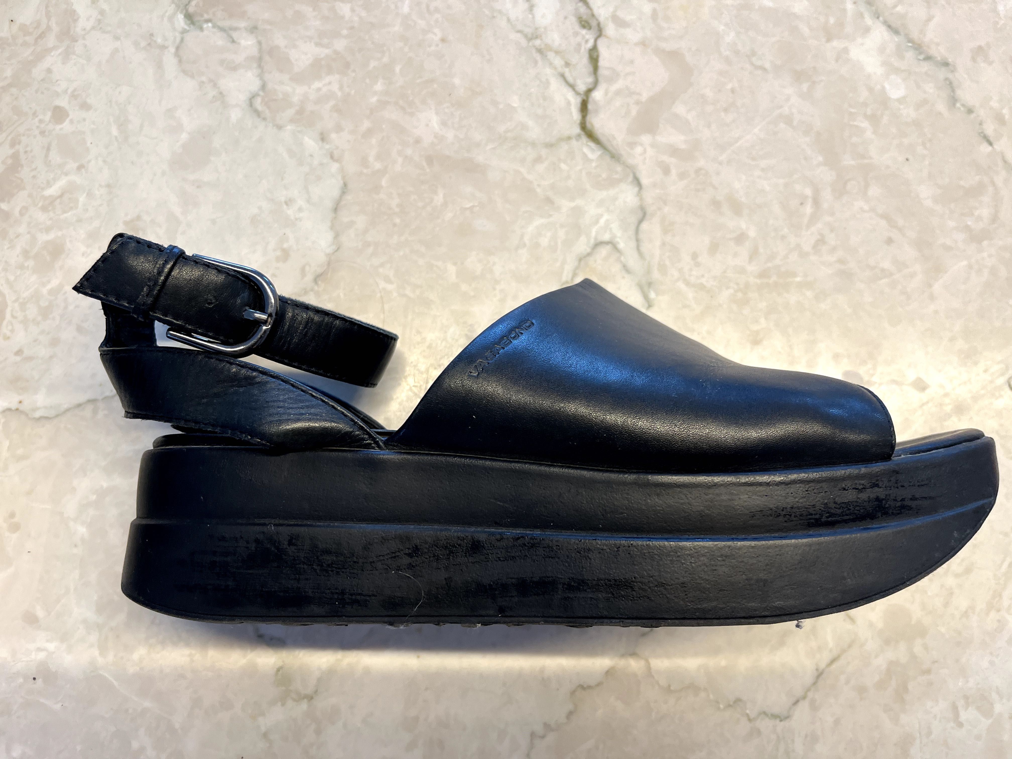 VAGABOND czarne sandały ze skóry naturalnej rozm. 40
