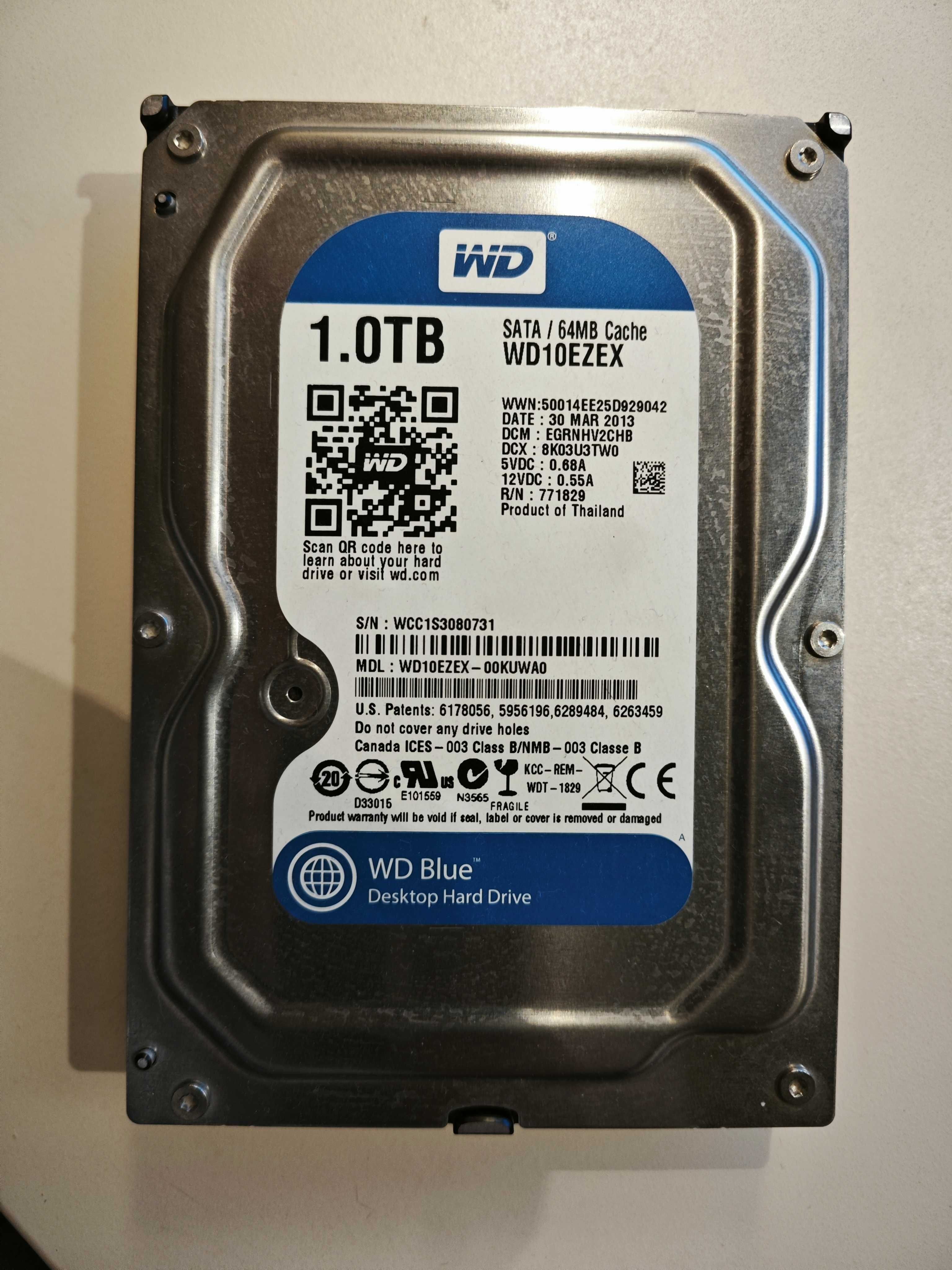 Dysk 3,5" 1TB SATA WD10EZEX - testowany 100% sprawny