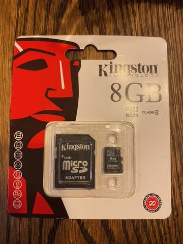 sandisk micro sd 8 gb + adapter