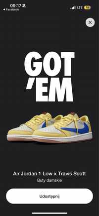 Nike Air Jordan 1 LOW OG x Travis Scott Canary