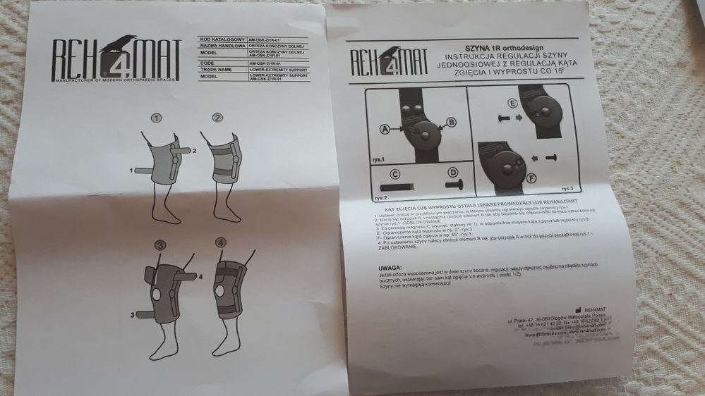 Orteza stabilizator kończyny dolnej L Reh4mat