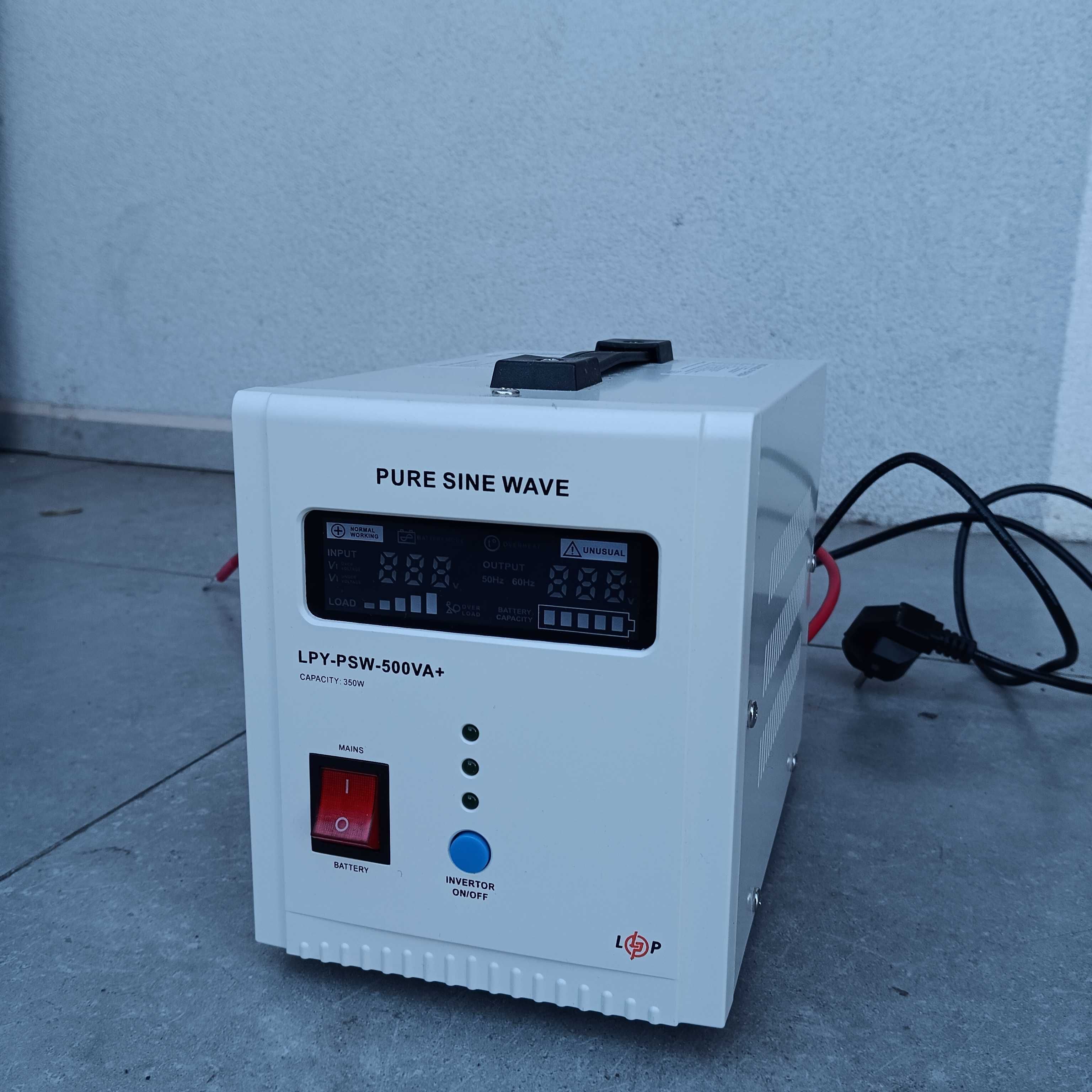 Комплект Інвертор для котла Logic Power + батарея MERLION 12 V 65 Ah