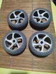 Jantes e pneus colados R/C escala 1/5 1/6 com 24mm porca hexagonal