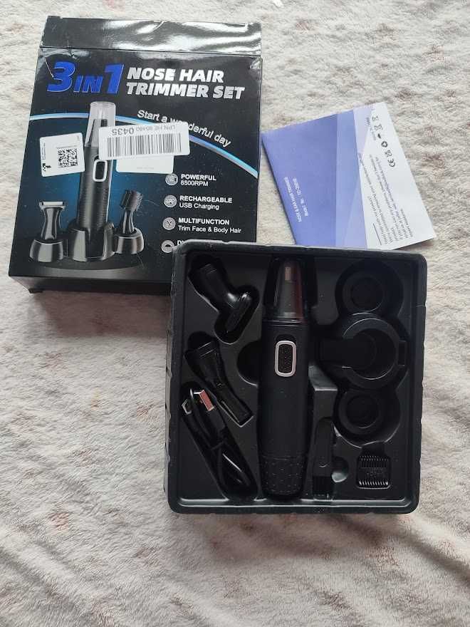 Trymer do włosów w nosie, ładowany przez USB