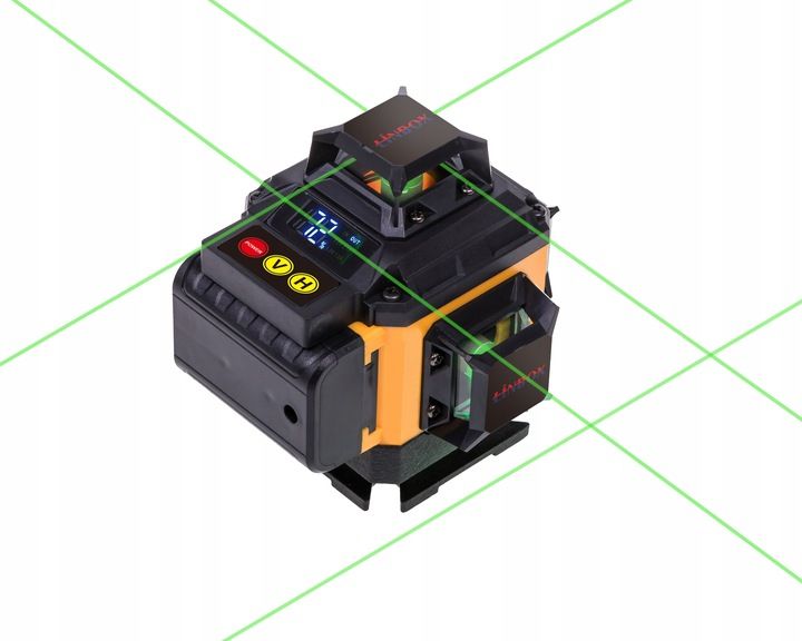 Poziomica Laserowa 360° Laser Krzyżowy 4d Zestaw Walizka