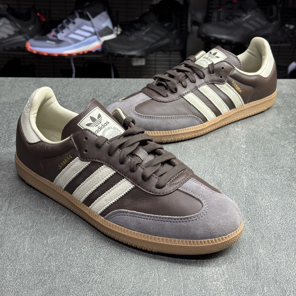 Коричневі шкіряні кросівки Adidas Samba ID1481 ОРИГІНАЛ 100% 44/45 р