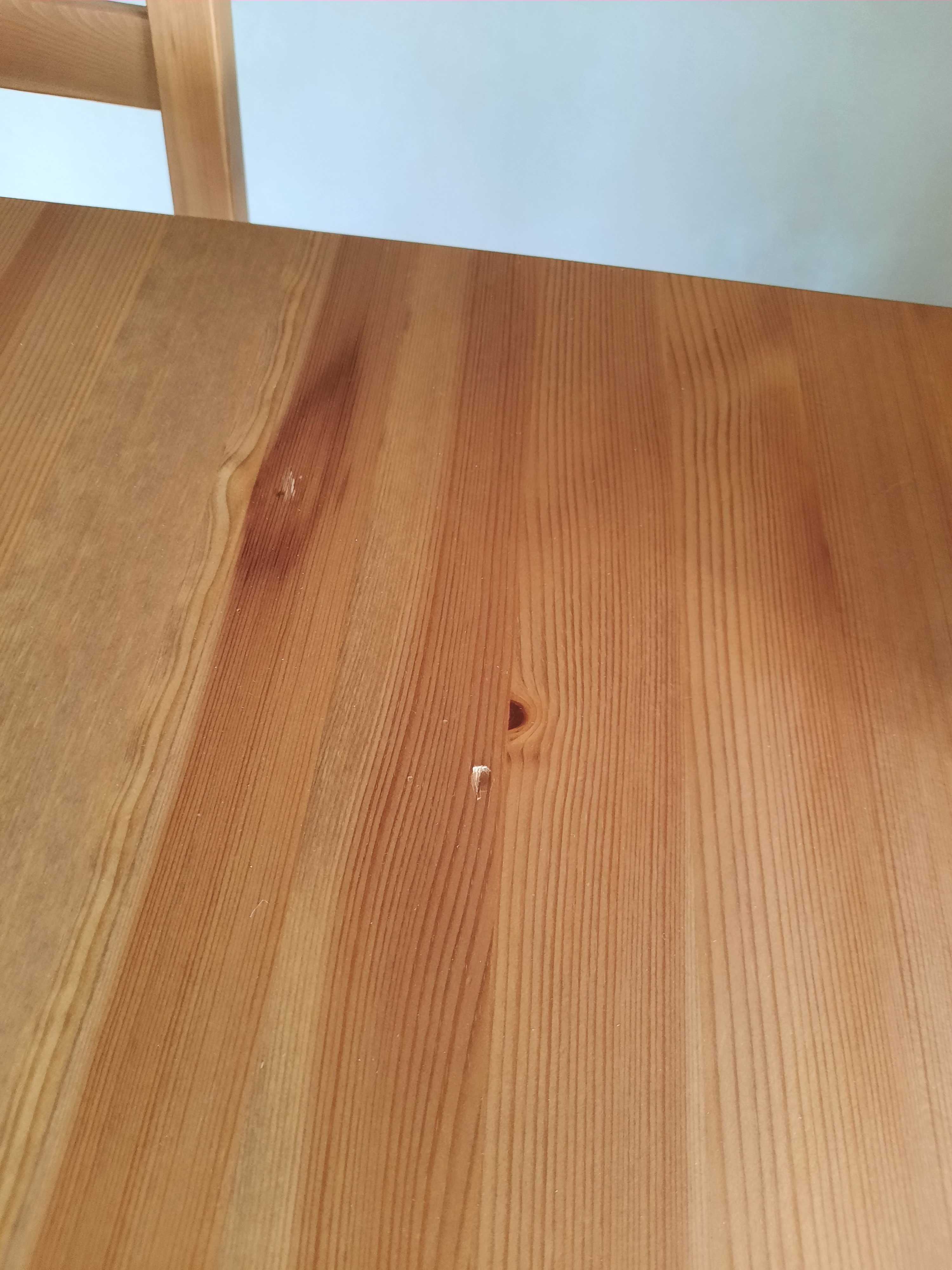 Stół drewniany Stornas Ikea i 6 krzeseł Kaustby