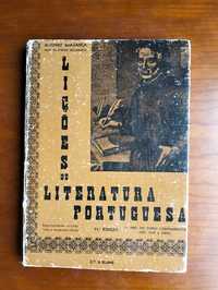 Antigo livro Lições de Literatura Portuguesa