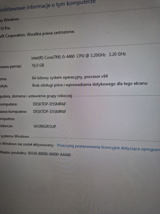 Komputer gamingowy GTX 1050 OC 16GB RAM DDR3 I5 4460