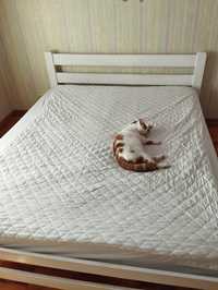 Кровать двухспальная деревяная с матрасом размер 1600*2000