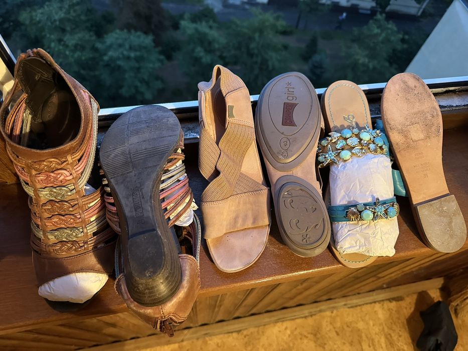 Остатки женской обуви новые и ношение по пару раз