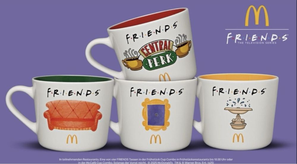 Лімітовані чашки Friends&Mcdonalds