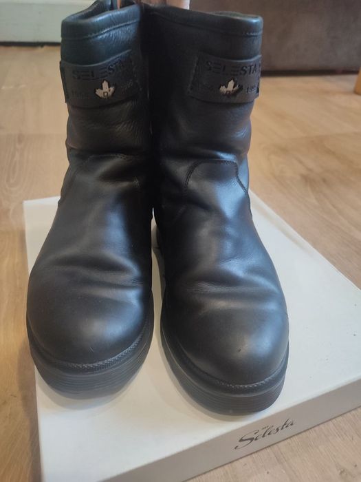 Зимові шкіряні чоботи жіночі 38р