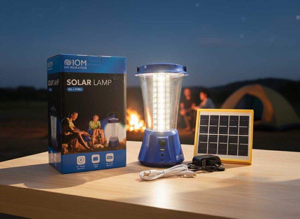 Акумуляторна лампа ліхтар 60 LED + Сонячна панель + Powerbank (Нова)