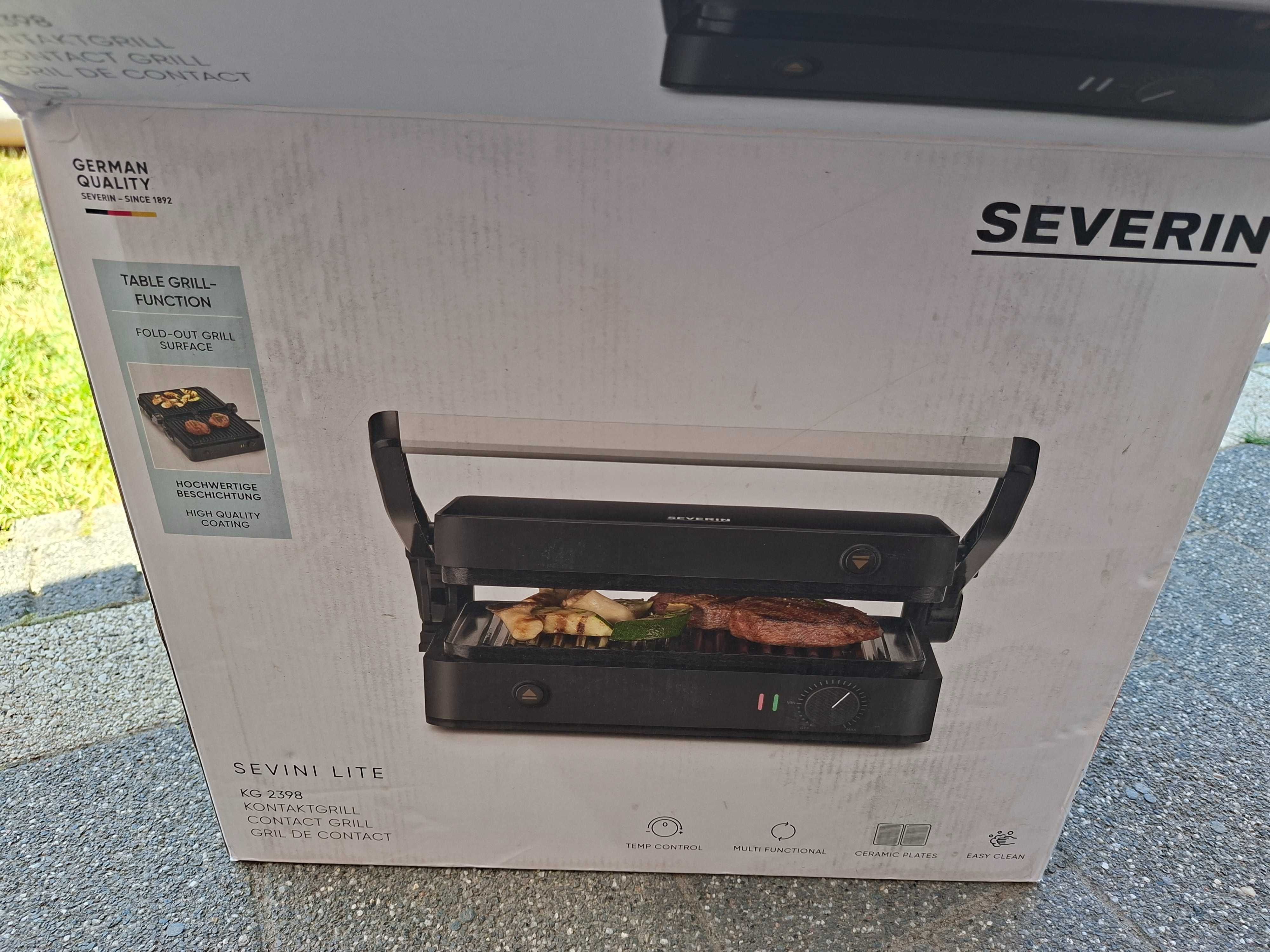 SEVERIN KG 2398 grill elektryczny stołowy 1800W, czarny