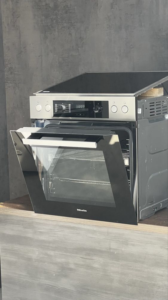 Залежна духова шафа + індукція Miele H2269-1l KM 7001 духовка индукция