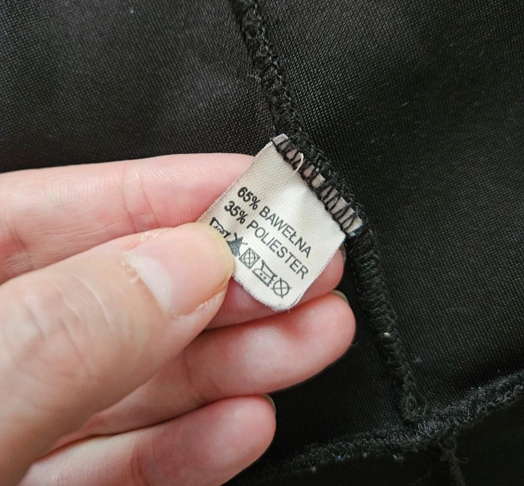 Czarna gładka sukienka basic, sukienka klasyczna czarna, 36 38