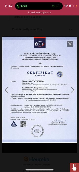 Матрас дитячий 120*60