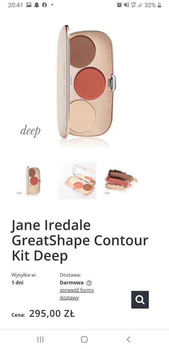 Paleta do konturowania Jane Iredale GreatShape Contour Kit Deep