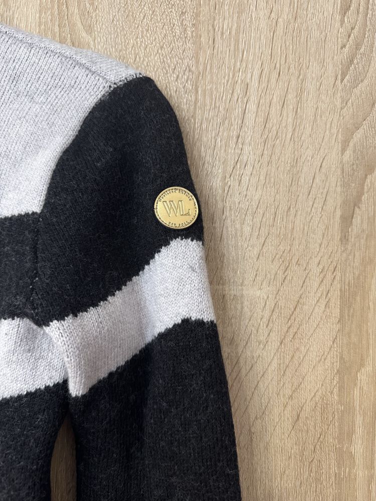 Sweter Woolland S 100% wełna wool damski elegancki rozsuwany