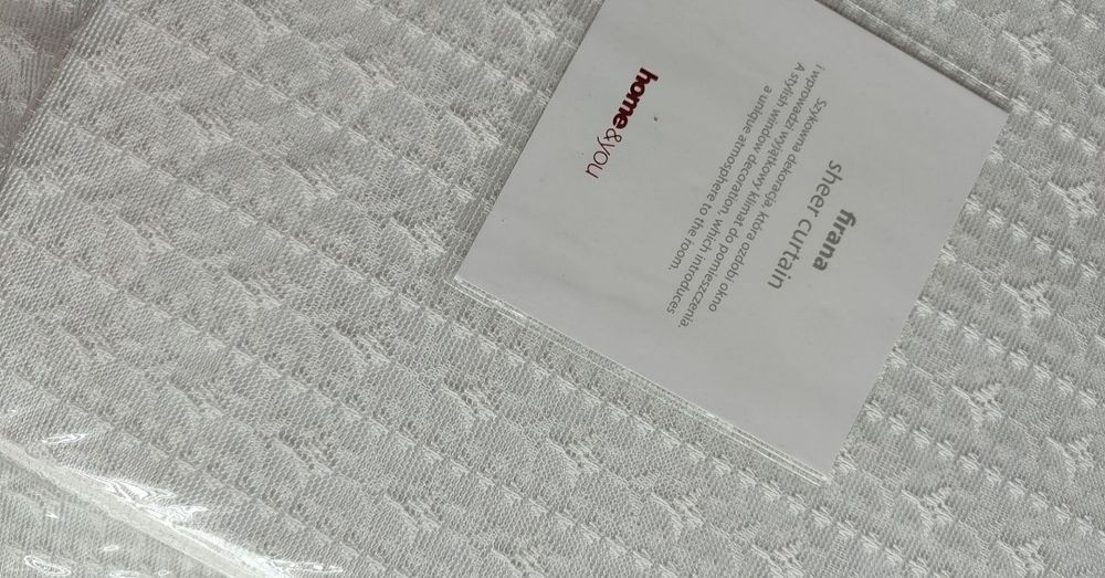 Firany 2szt home&you białe komplet 140x250 na szelkach wzorki firanki