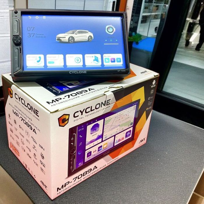 Магнітола 2Дін Cyclone MP 7089A 4/64Gb DSP CARPLAY ANDROID AUTO 8ядер