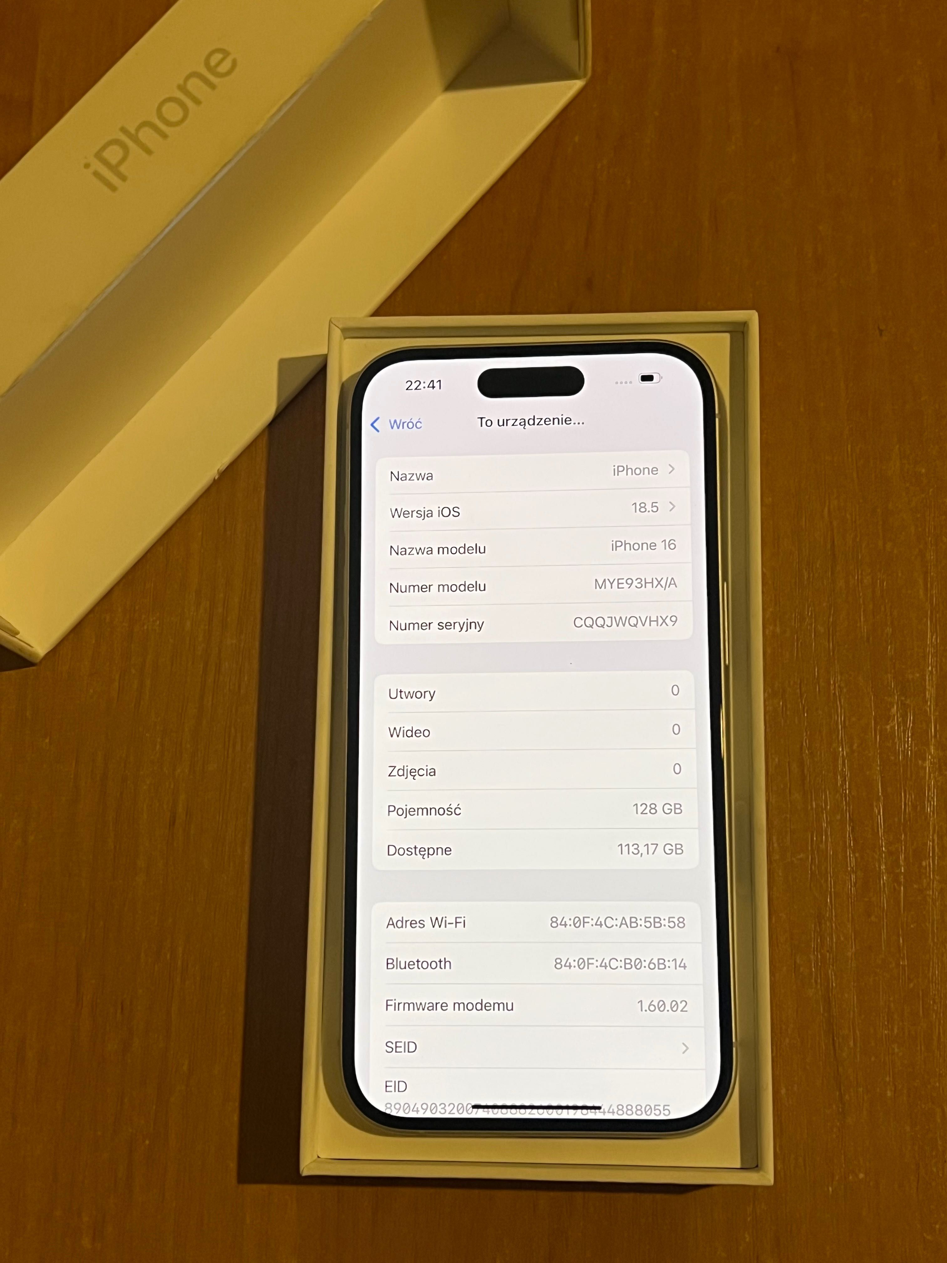 iPhone 16/ 128GB/ Jak Nowy/ Gwarancja