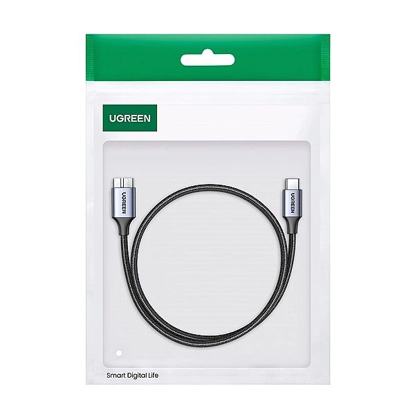 Kabel USB C / micro USB-B 3.0 Ugreen US565/5Gb/s 3A 1m - szary