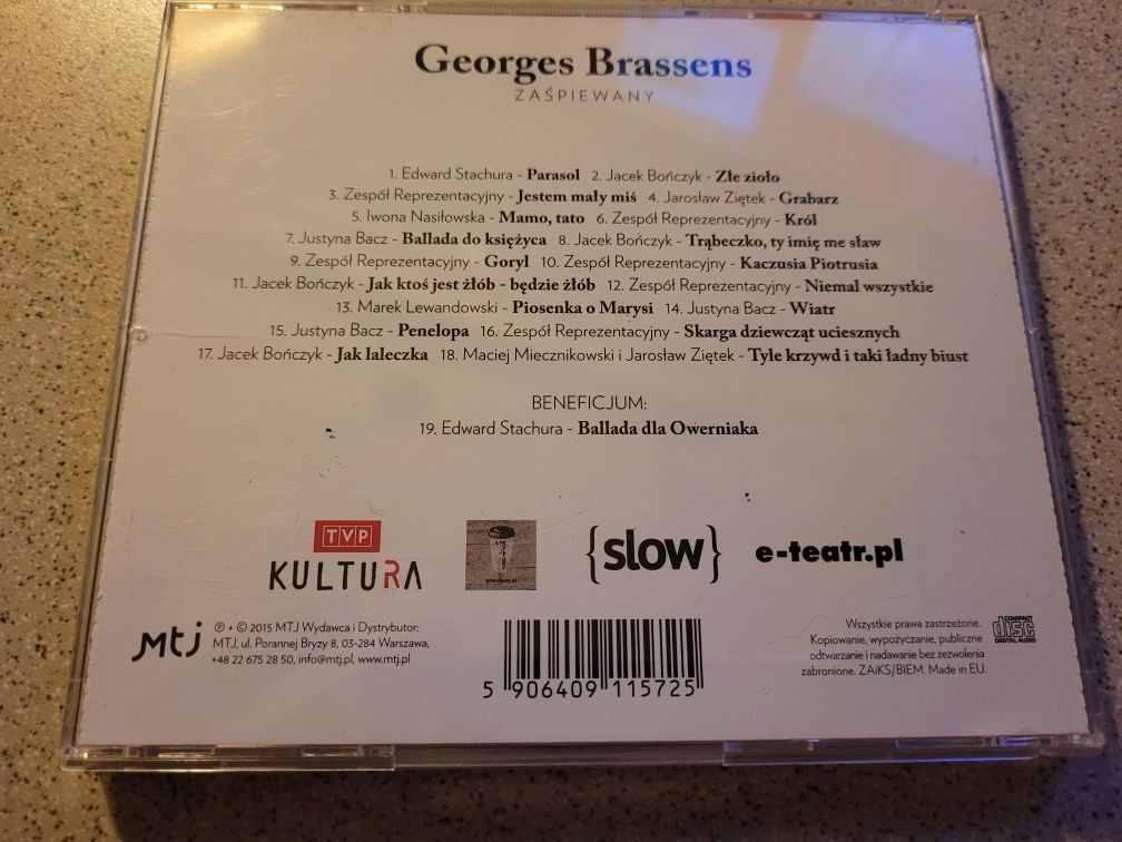 CD Georges Brassens Zaśpiewany 2015 MTJ