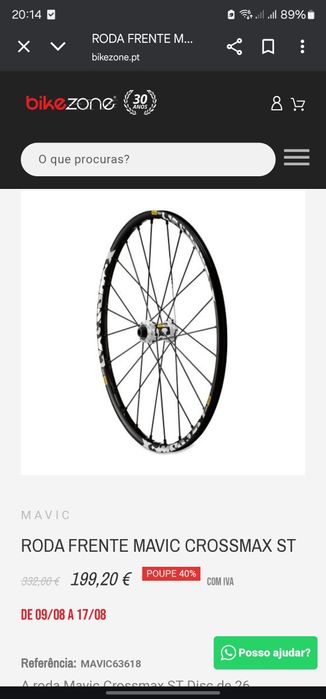 Roda de bicicleta mavic st