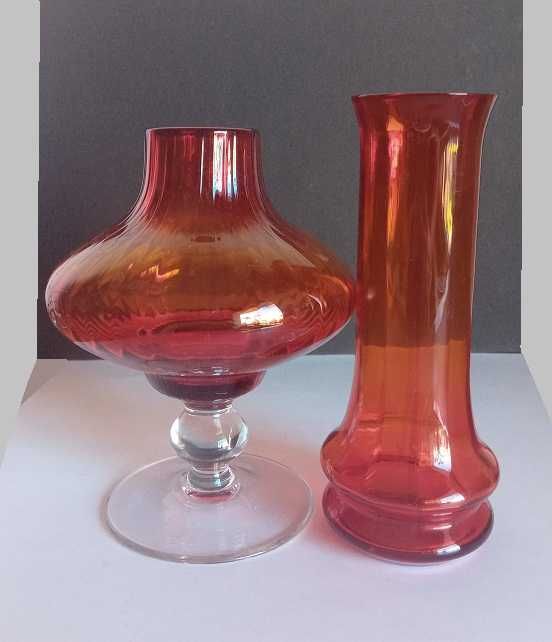Stare kolorowe szkło wazon wazonik
