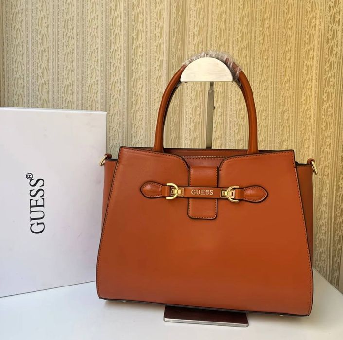 Сумка жіноча Guess, шкіряна велика сумка Гесс