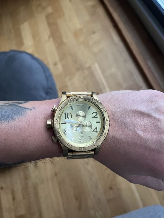 zloty zegarek nixon 51-30 chrono (diesel,seiko,tissot,casio)