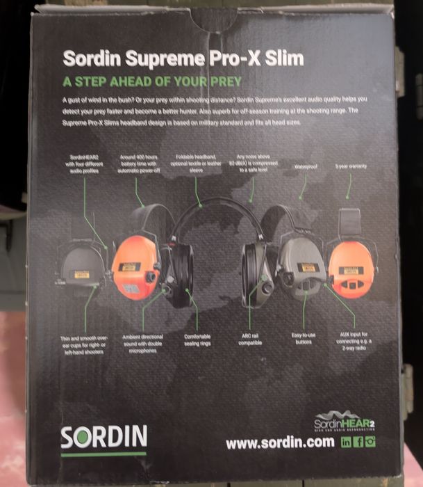 Навушники тактичні SORDIN Supreme Pro-X Slim