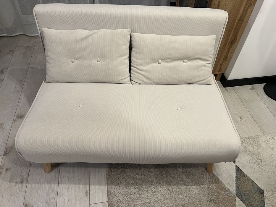 2szt. Sofa rozkladana mała lavilla agata meble beżowa