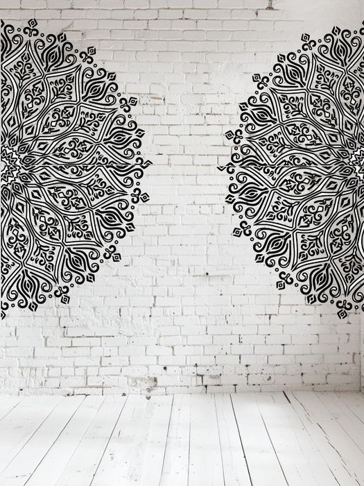 Szablon Mandala -wzór 60x60cm szablon 30x30cm, malarski tynk, DIY C21