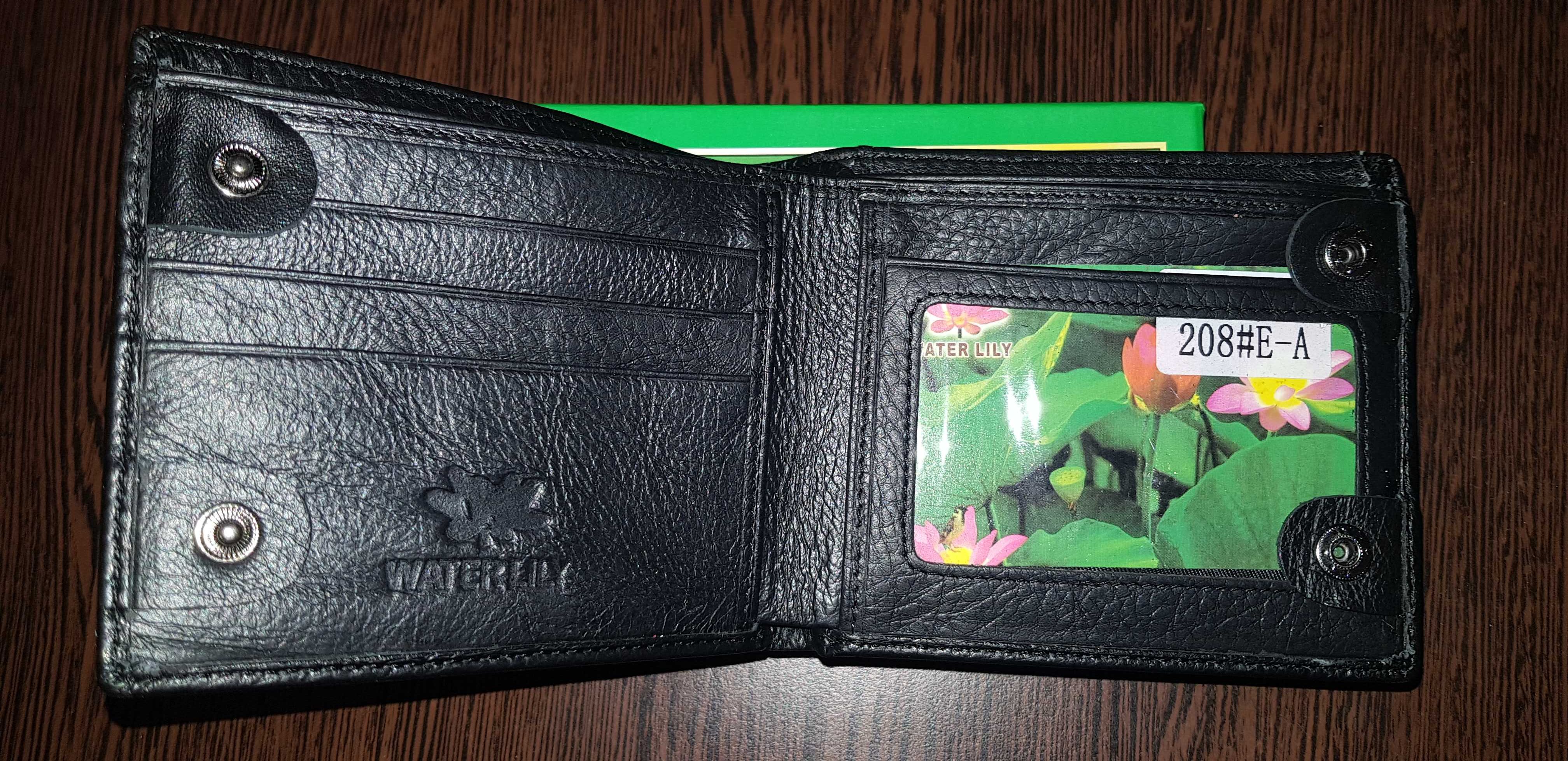 Бумажник кошелек портмоне Water Lily кожа на подарок любимому мужчине