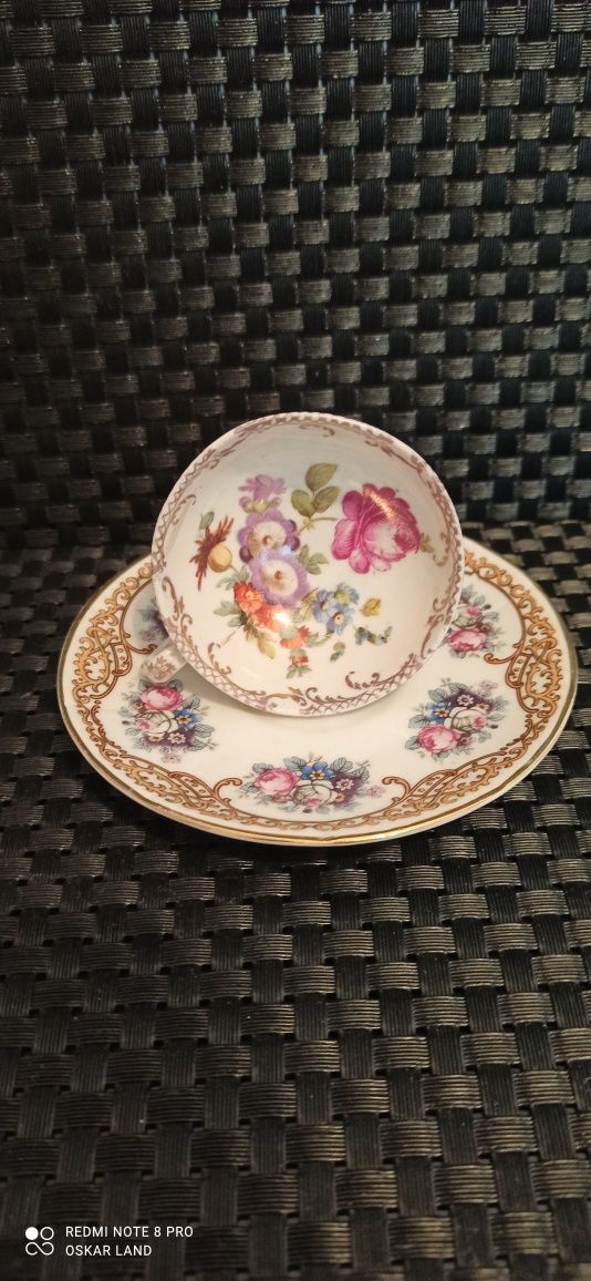 R    Porcelana Krautheim Selb Bawaria Duo Mokka Kolekcjonerska Śliczna