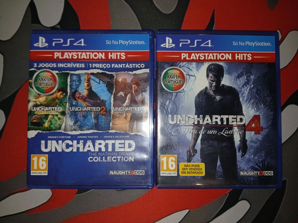Uncharted 1,2,3 e 4 Ps4
