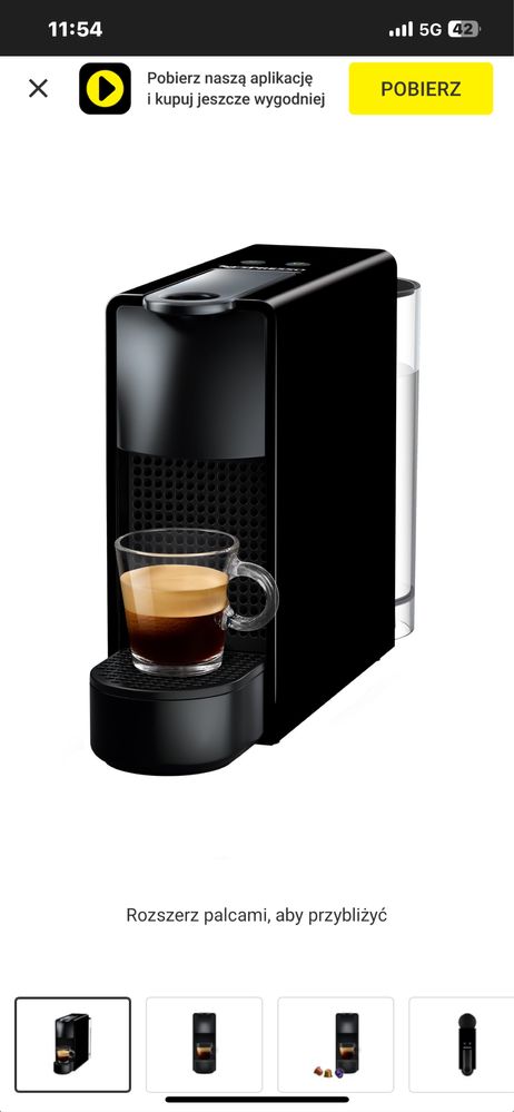 Expres KRUPS Nespresso Essenza Mini XN1108 czarny+ kapsulki