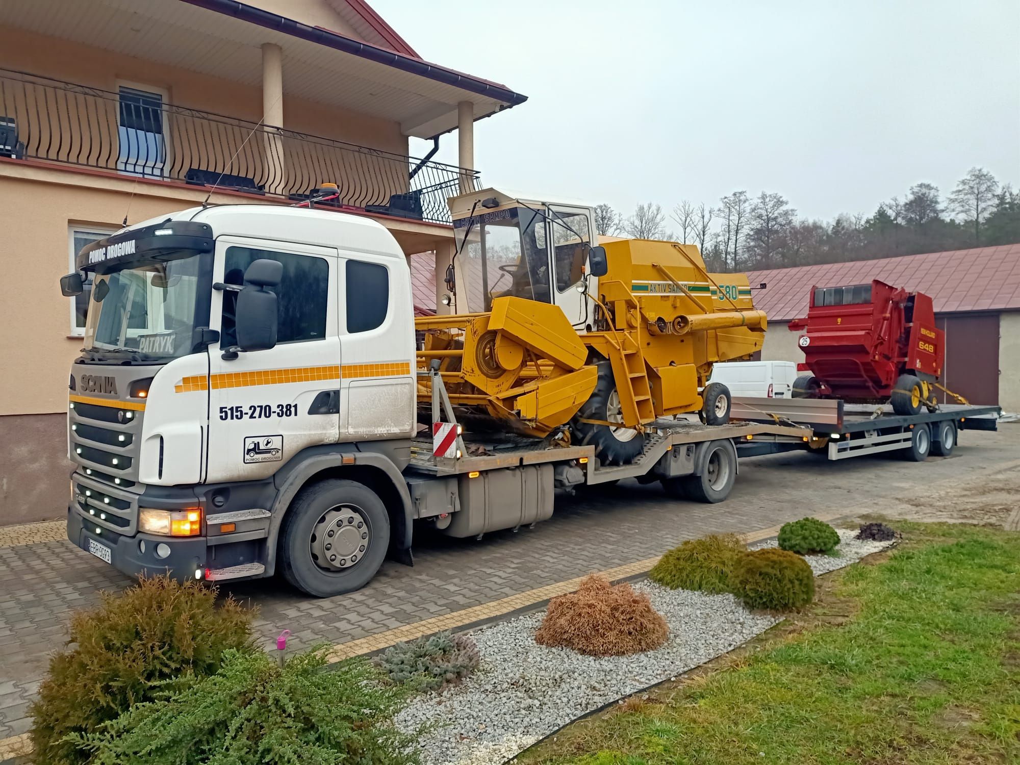 AutoLaweta Holowanie Laweta Transport maszyn ciągników wózków koparek