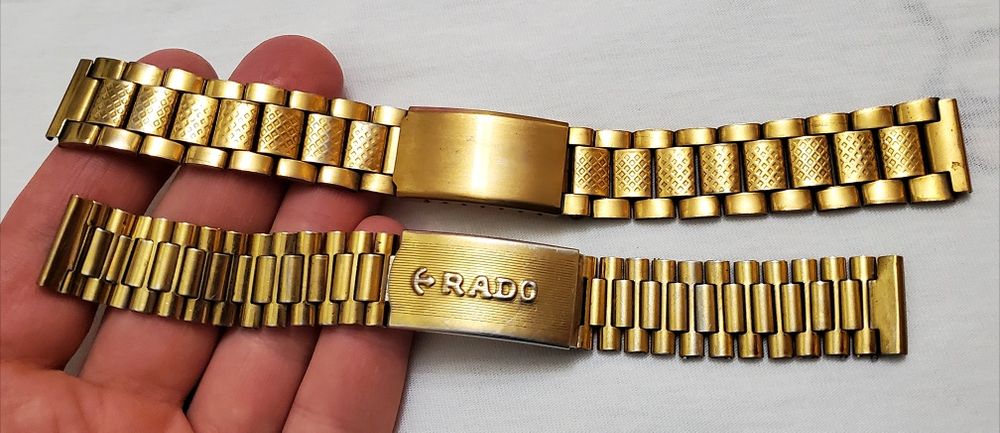 Браслет для часов в золотом цвете 18 мм ширина 170 мм длина ссср