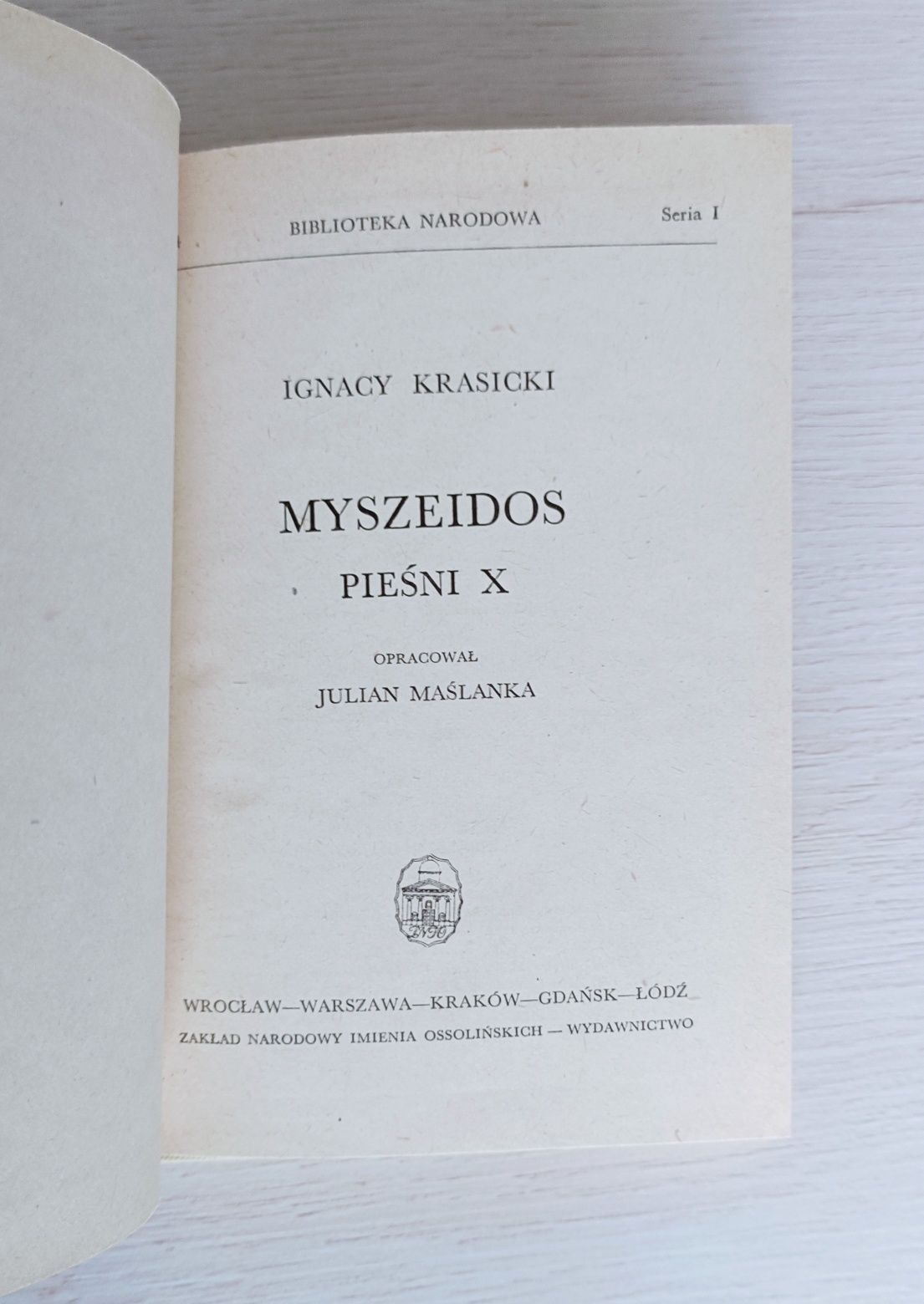 Myszeidos Pieśni X Ignacy Krasicki