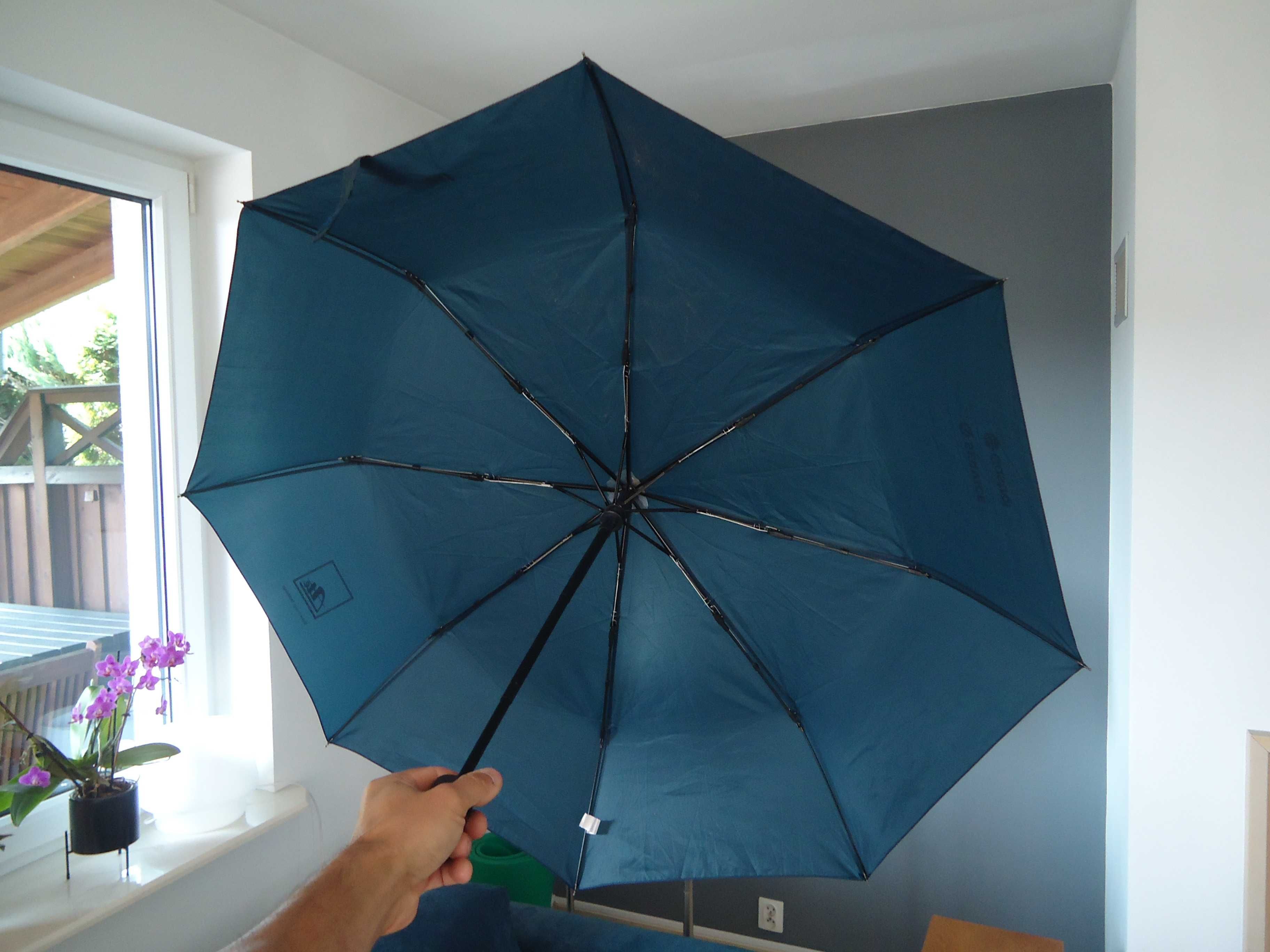 granatowa parasol parasolka automatyczna na przycisk
