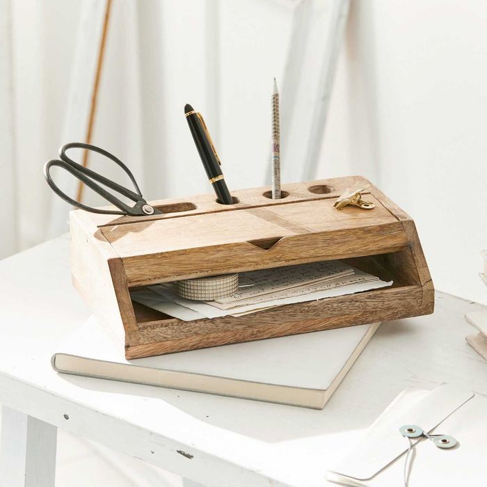 Loberon - Organizer biurkowy Rica - Na papier i długopisy